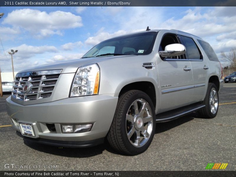 Silver Lining Metallic / Ebony/Ebony 2011 Cadillac Escalade Luxury AWD