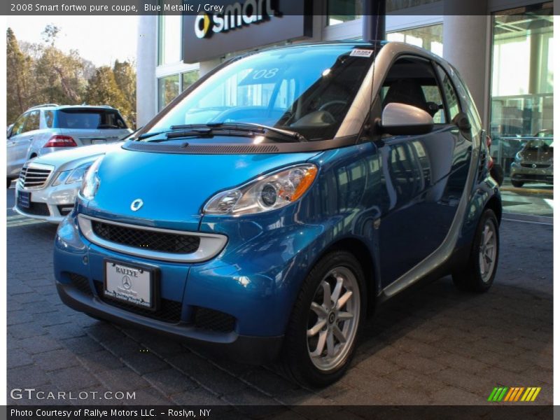 Blue Metallic / Grey 2008 Smart fortwo pure coupe