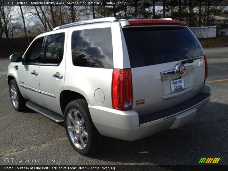 Silver Lining Metallic / Ebony/Ebony 2011 Cadillac Escalade Luxury AWD