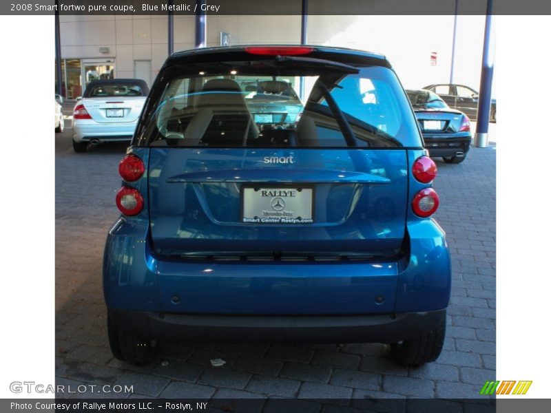 Blue Metallic / Grey 2008 Smart fortwo pure coupe