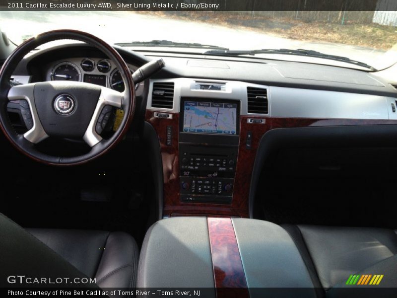 Silver Lining Metallic / Ebony/Ebony 2011 Cadillac Escalade Luxury AWD