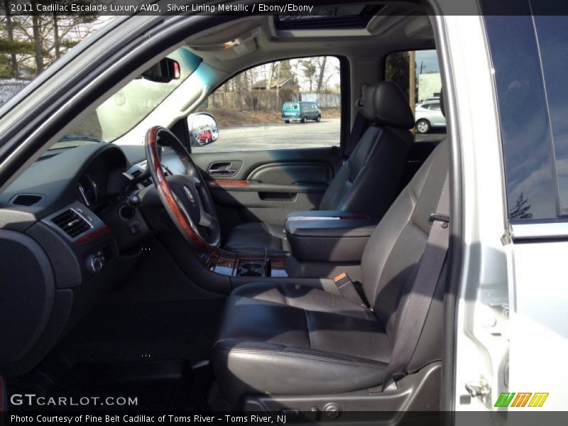 Silver Lining Metallic / Ebony/Ebony 2011 Cadillac Escalade Luxury AWD