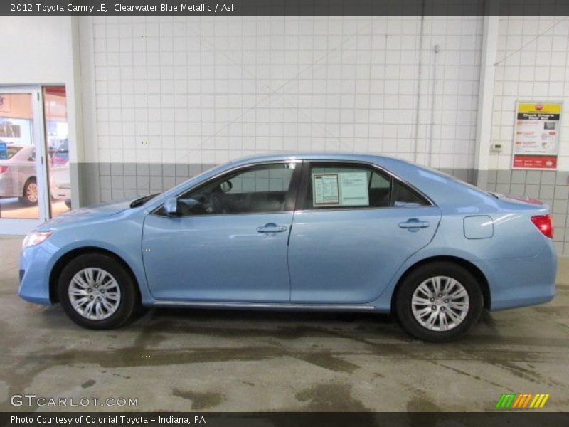 Clearwater Blue Metallic / Ash 2012 Toyota Camry LE