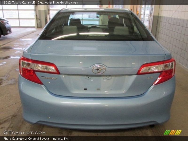 Clearwater Blue Metallic / Ash 2012 Toyota Camry LE