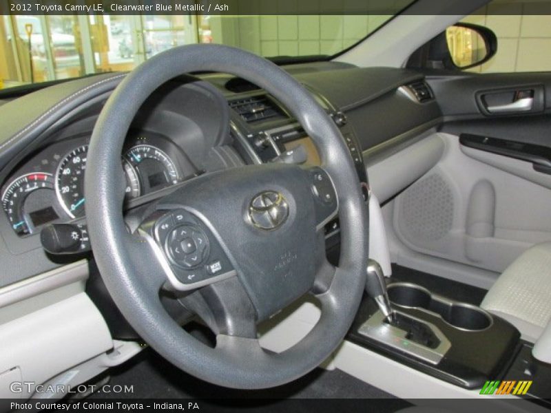 Clearwater Blue Metallic / Ash 2012 Toyota Camry LE
