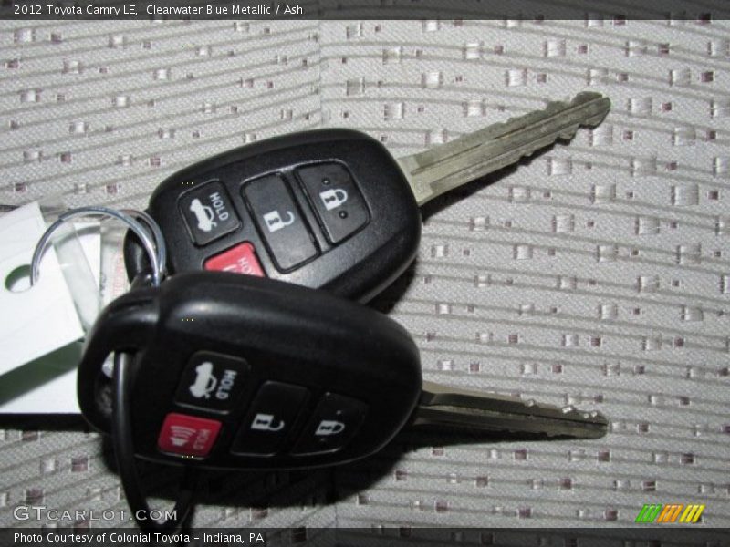 Clearwater Blue Metallic / Ash 2012 Toyota Camry LE