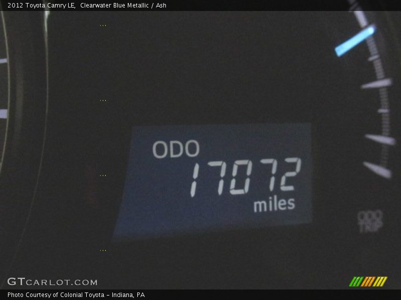 Clearwater Blue Metallic / Ash 2012 Toyota Camry LE