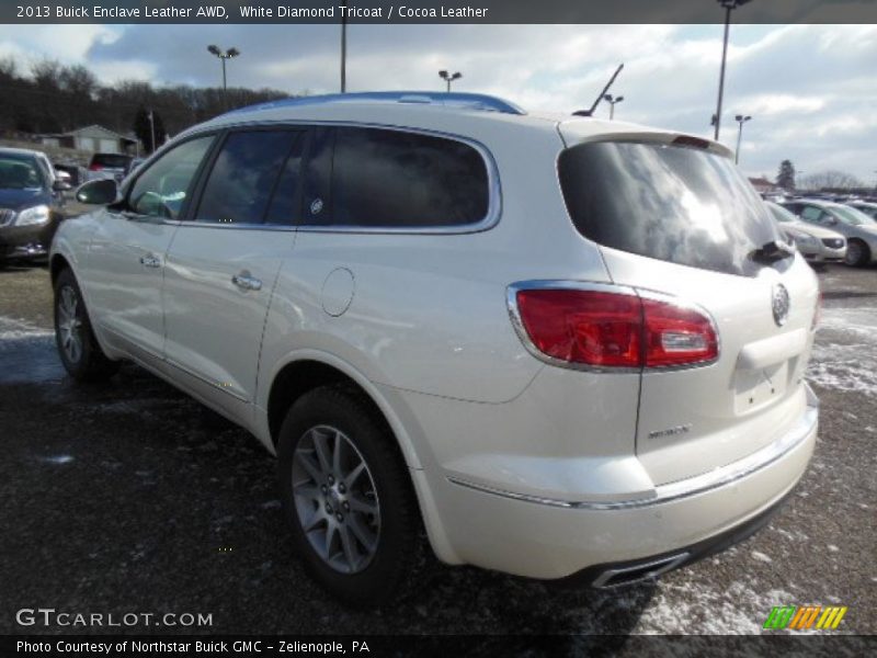 White Diamond Tricoat / Cocoa Leather 2013 Buick Enclave Leather AWD