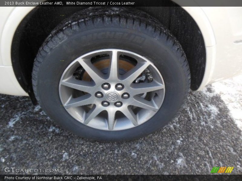 White Diamond Tricoat / Cocoa Leather 2013 Buick Enclave Leather AWD