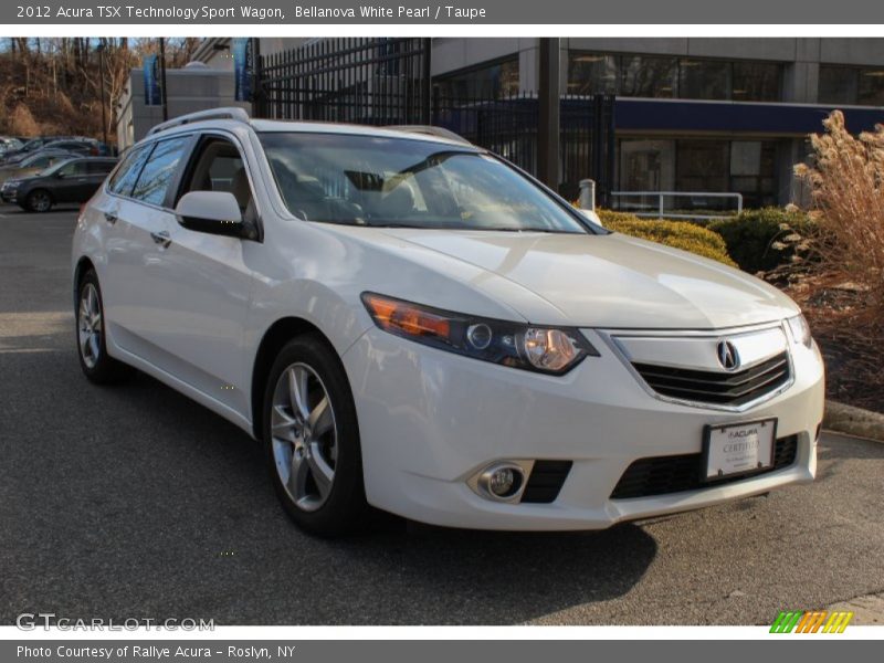 Bellanova White Pearl / Taupe 2012 Acura TSX Technology Sport Wagon