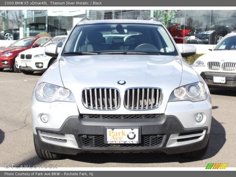 Titanium Silver Metallic / Black 2009 BMW X5 xDrive48i