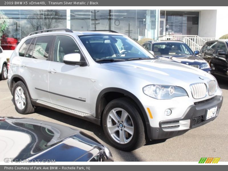 Titanium Silver Metallic / Black 2009 BMW X5 xDrive48i