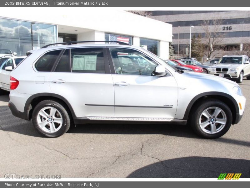 Titanium Silver Metallic / Black 2009 BMW X5 xDrive48i