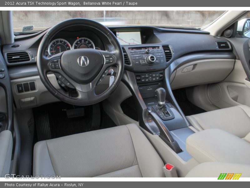 Bellanova White Pearl / Taupe 2012 Acura TSX Technology Sport Wagon