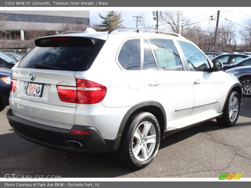 Titanium Silver Metallic / Black 2009 BMW X5 xDrive48i