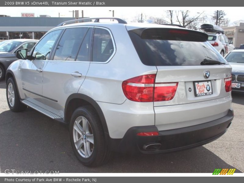 Titanium Silver Metallic / Black 2009 BMW X5 xDrive48i