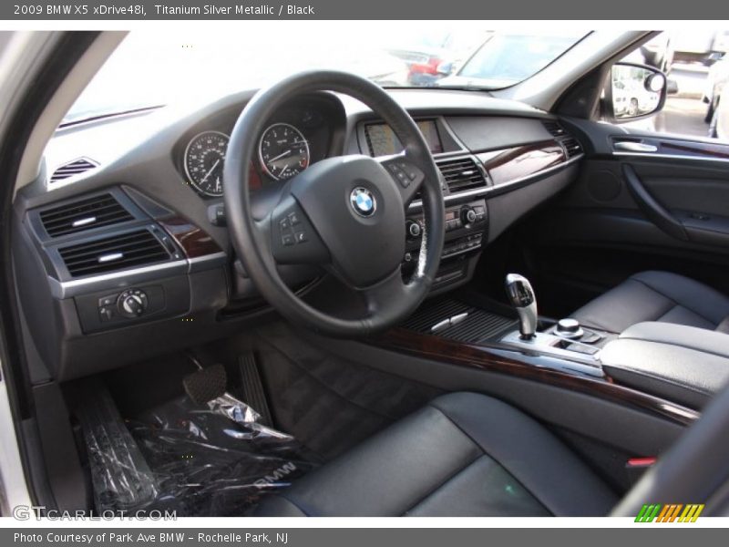 Titanium Silver Metallic / Black 2009 BMW X5 xDrive48i