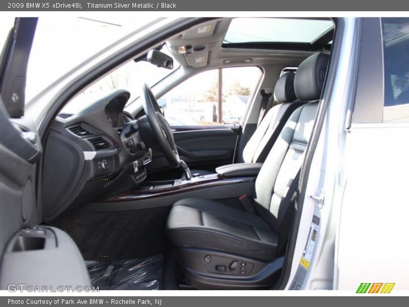 Titanium Silver Metallic / Black 2009 BMW X5 xDrive48i