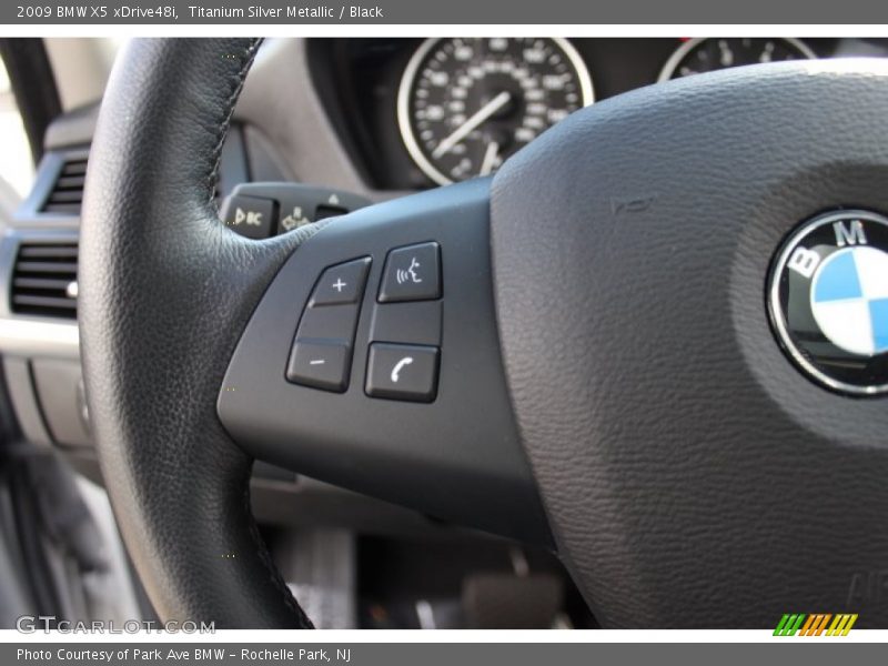 Titanium Silver Metallic / Black 2009 BMW X5 xDrive48i