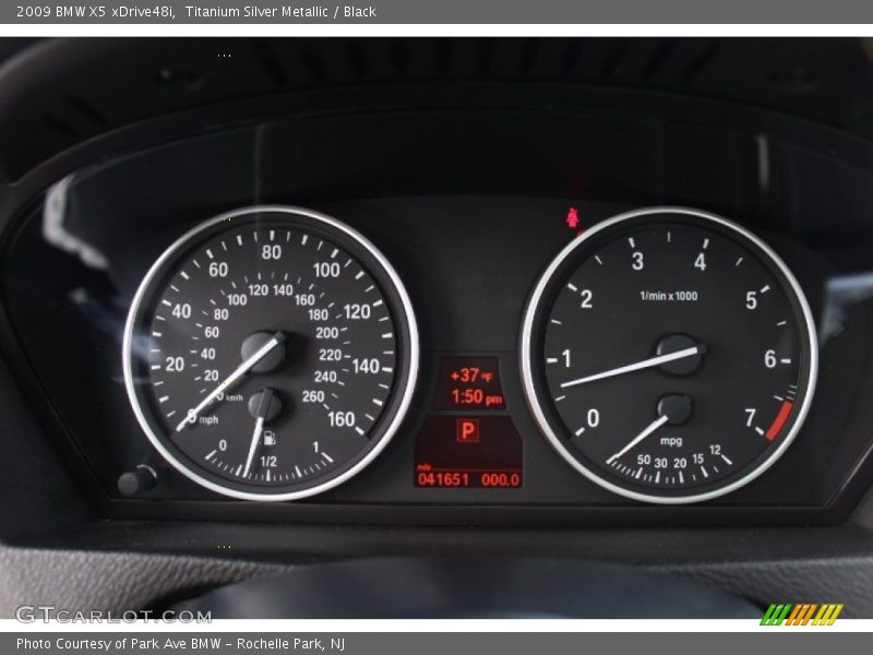 Titanium Silver Metallic / Black 2009 BMW X5 xDrive48i