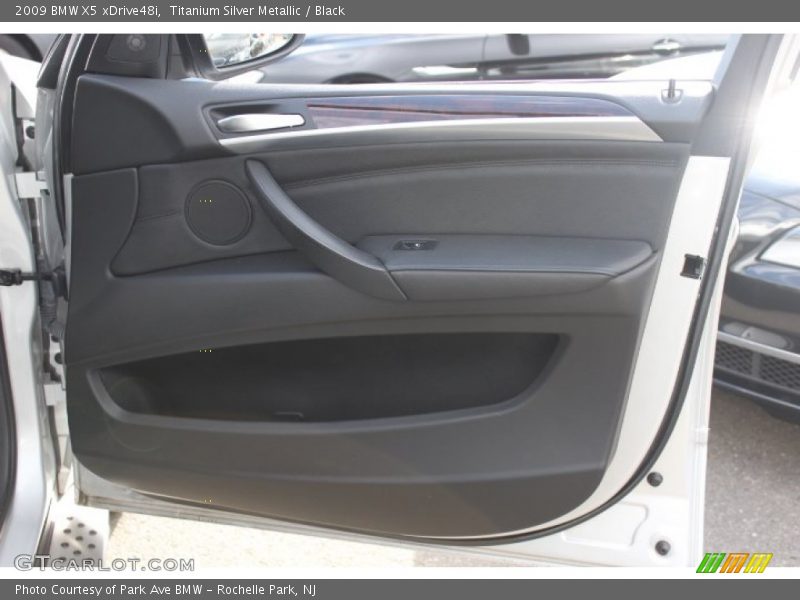 Titanium Silver Metallic / Black 2009 BMW X5 xDrive48i