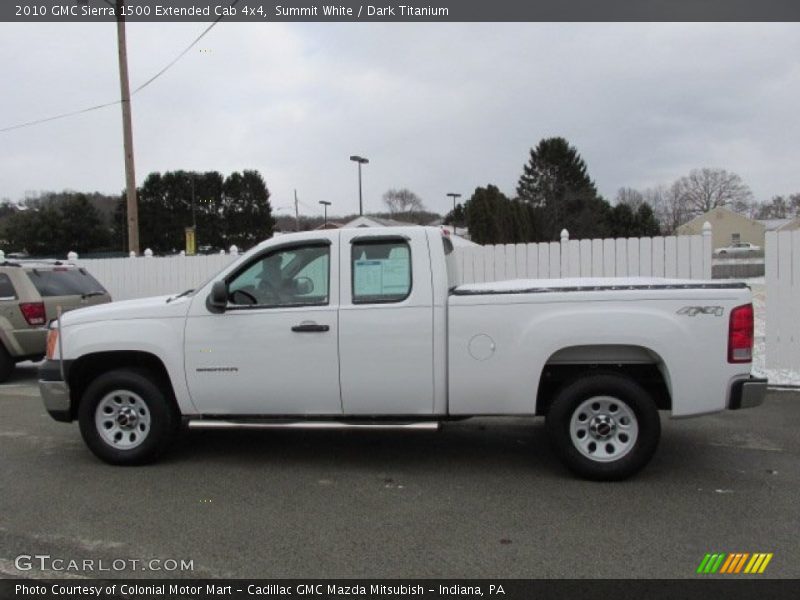 Summit White / Dark Titanium 2010 GMC Sierra 1500 Extended Cab 4x4