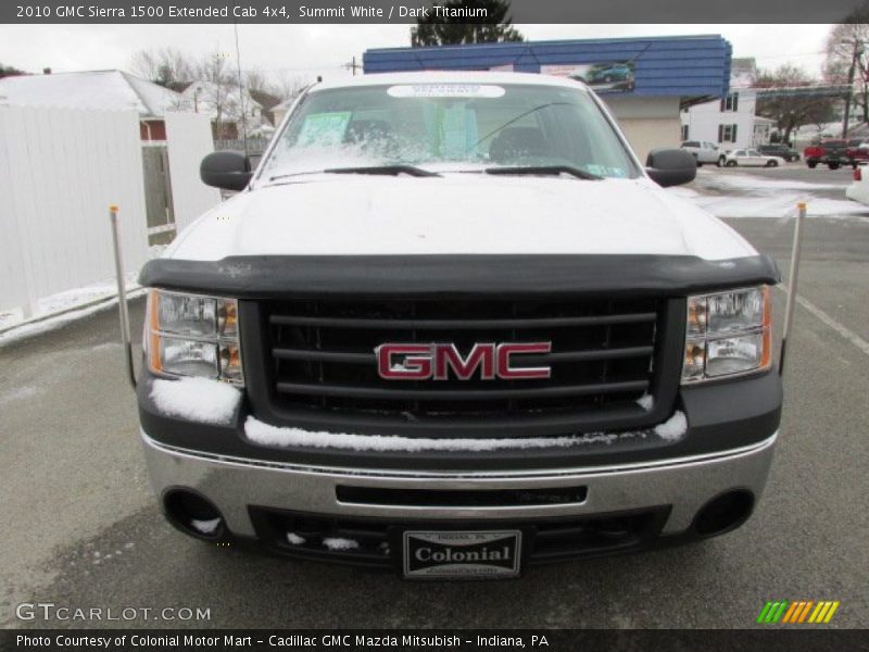 Summit White / Dark Titanium 2010 GMC Sierra 1500 Extended Cab 4x4