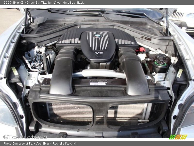 Titanium Silver Metallic / Black 2009 BMW X5 xDrive48i
