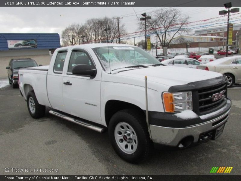 Summit White / Dark Titanium 2010 GMC Sierra 1500 Extended Cab 4x4