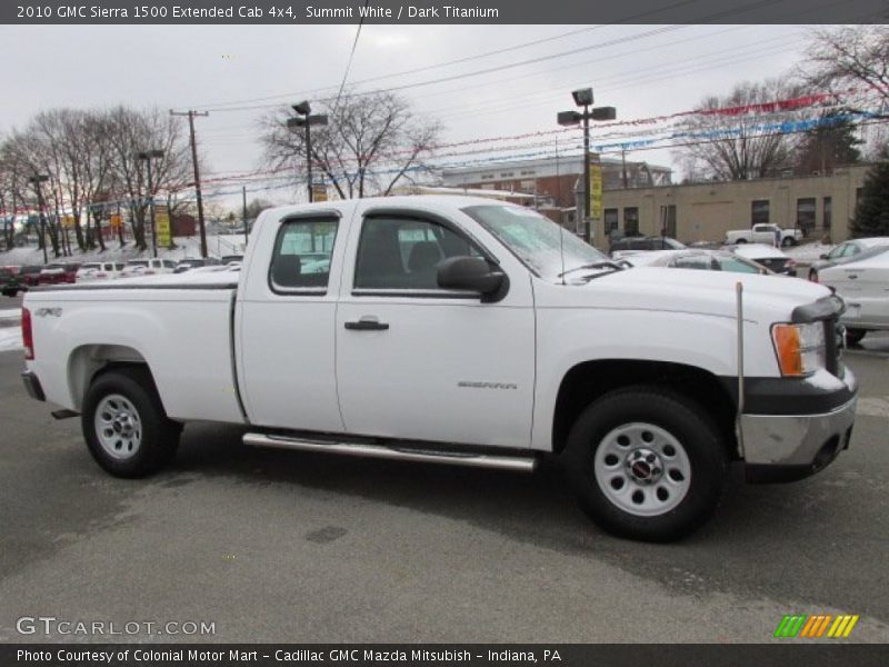 Summit White / Dark Titanium 2010 GMC Sierra 1500 Extended Cab 4x4