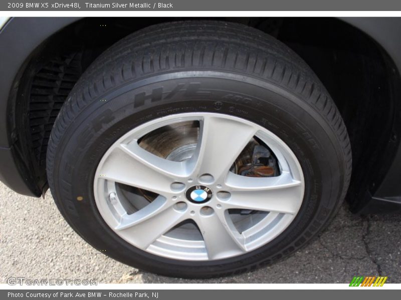 Titanium Silver Metallic / Black 2009 BMW X5 xDrive48i