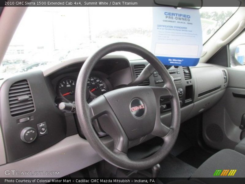 Summit White / Dark Titanium 2010 GMC Sierra 1500 Extended Cab 4x4