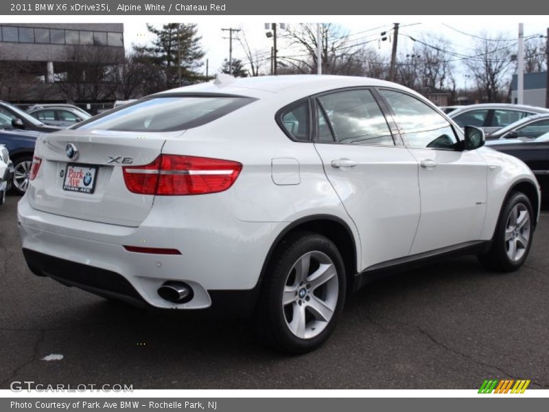 Alpine White / Chateau Red 2011 BMW X6 xDrive35i
