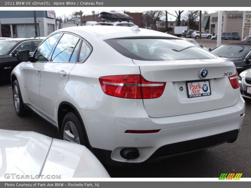 Alpine White / Chateau Red 2011 BMW X6 xDrive35i