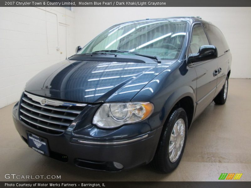 Modern Blue Pearl / Dark Khaki/Light Graystone 2007 Chrysler Town & Country Limited
