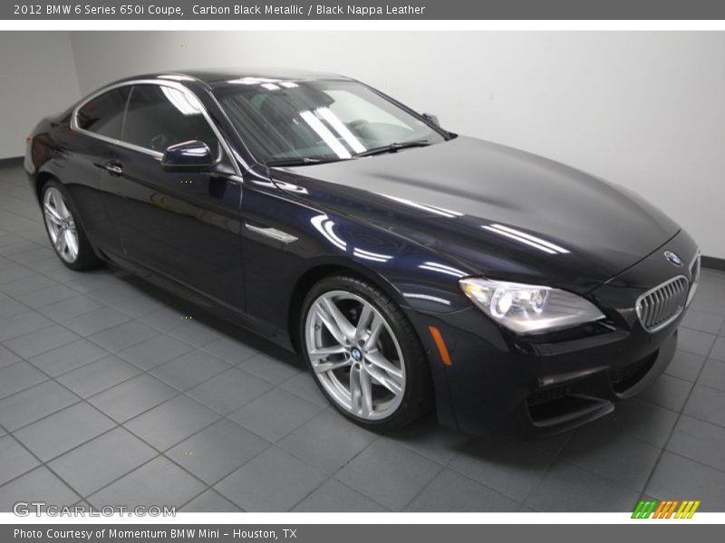 Carbon Black Metallic / Black Nappa Leather 2012 BMW 6 Series 650i Coupe