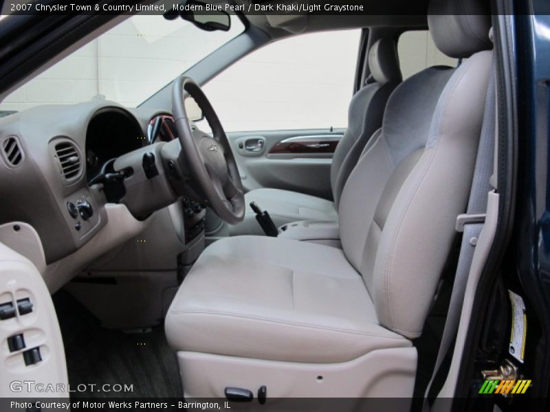 Modern Blue Pearl / Dark Khaki/Light Graystone 2007 Chrysler Town & Country Limited