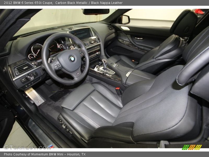 Carbon Black Metallic / Black Nappa Leather 2012 BMW 6 Series 650i Coupe