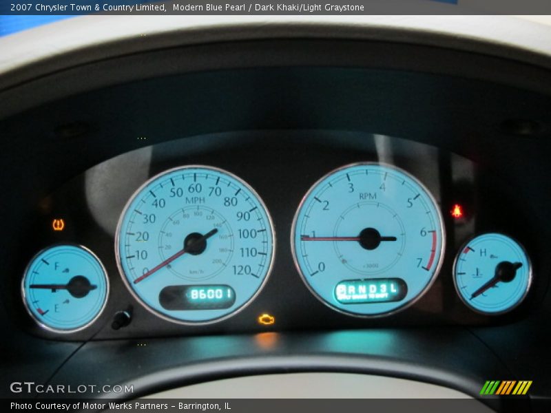 Modern Blue Pearl / Dark Khaki/Light Graystone 2007 Chrysler Town & Country Limited