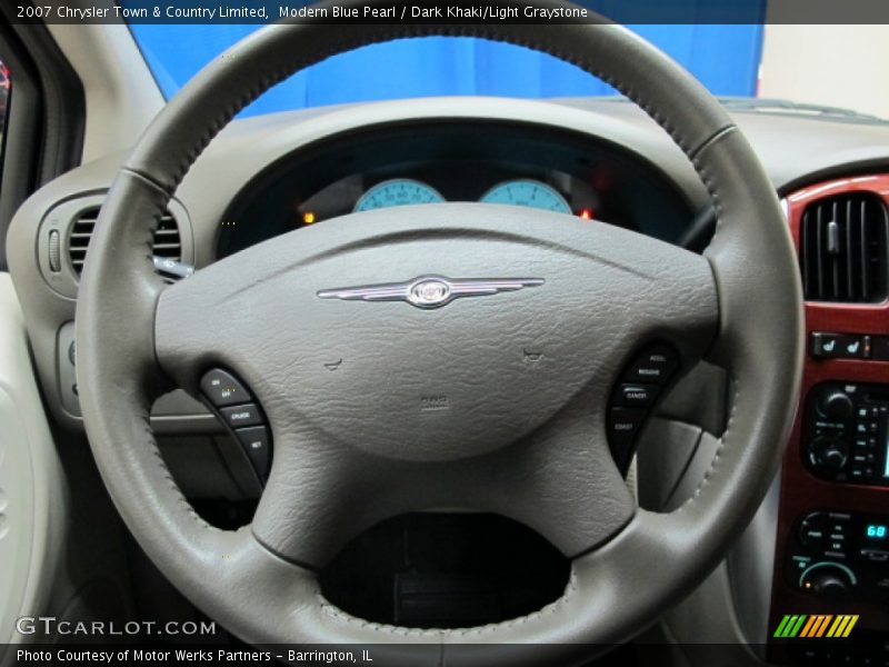 Modern Blue Pearl / Dark Khaki/Light Graystone 2007 Chrysler Town & Country Limited