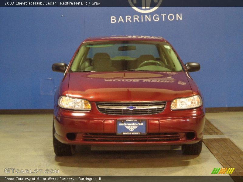 Redfire Metallic / Gray 2003 Chevrolet Malibu Sedan