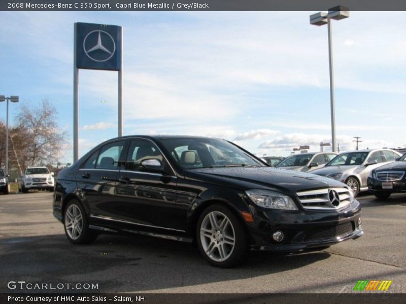 Capri Blue Metallic / Grey/Black 2008 Mercedes-Benz C 350 Sport
