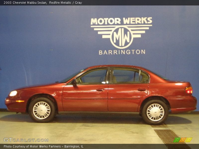Redfire Metallic / Gray 2003 Chevrolet Malibu Sedan