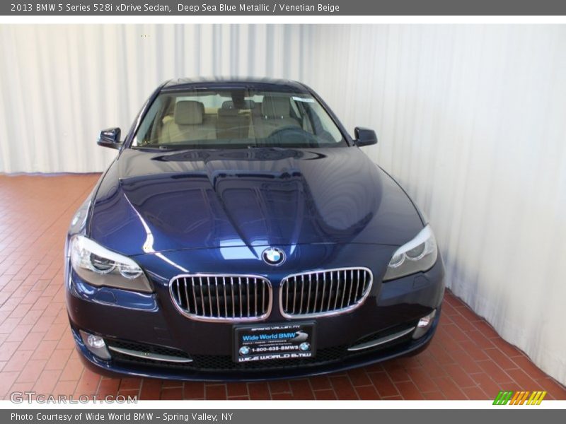 Deep Sea Blue Metallic / Venetian Beige 2013 BMW 5 Series 528i xDrive Sedan