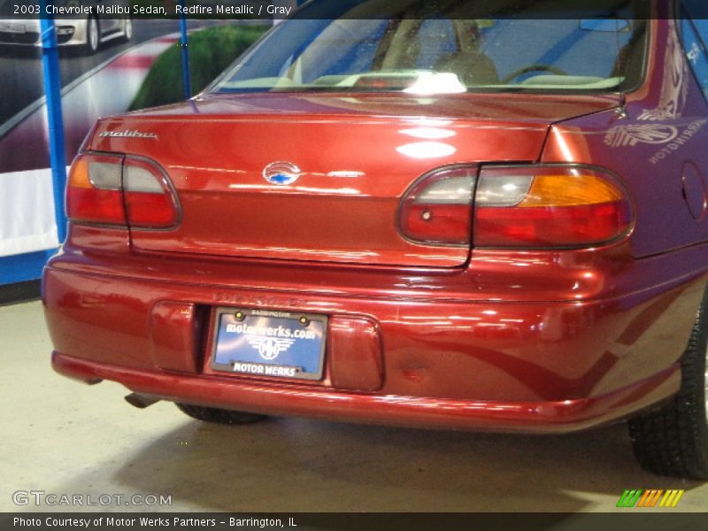 Redfire Metallic / Gray 2003 Chevrolet Malibu Sedan