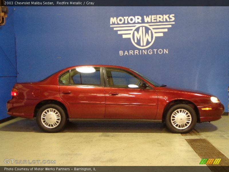 Redfire Metallic / Gray 2003 Chevrolet Malibu Sedan