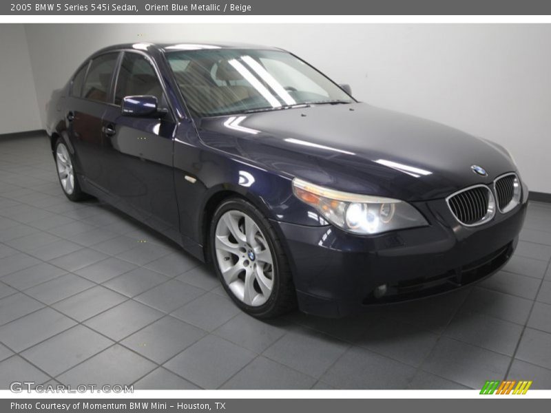 Orient Blue Metallic / Beige 2005 BMW 5 Series 545i Sedan