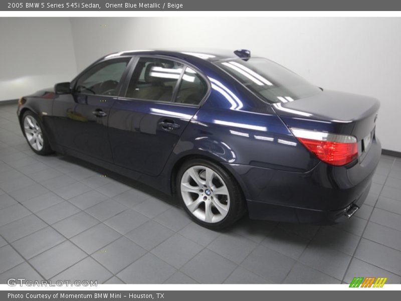 Orient Blue Metallic / Beige 2005 BMW 5 Series 545i Sedan