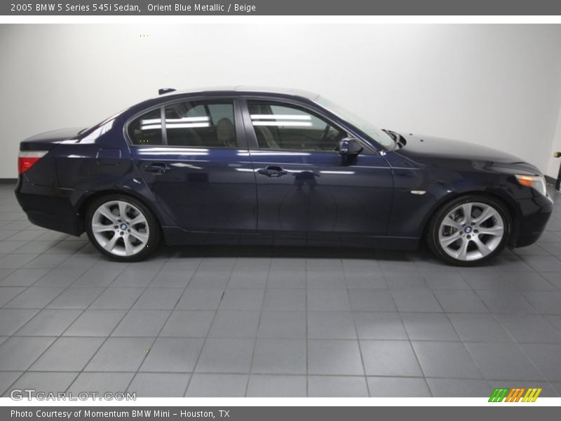 Orient Blue Metallic / Beige 2005 BMW 5 Series 545i Sedan