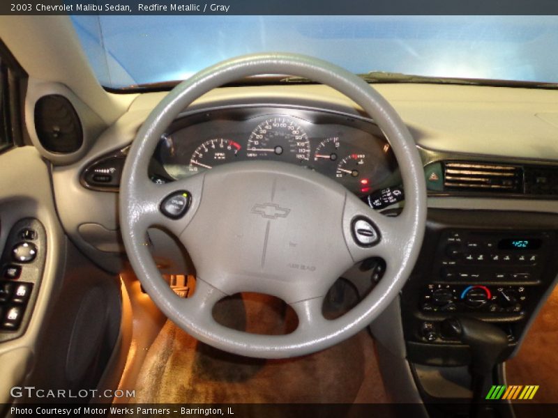 Redfire Metallic / Gray 2003 Chevrolet Malibu Sedan